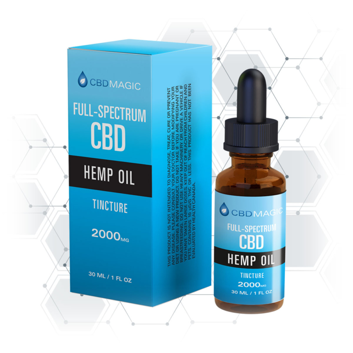 Full Spectrum CBD Hemp Oil Tincture 2000mg (30 ml Bottle)