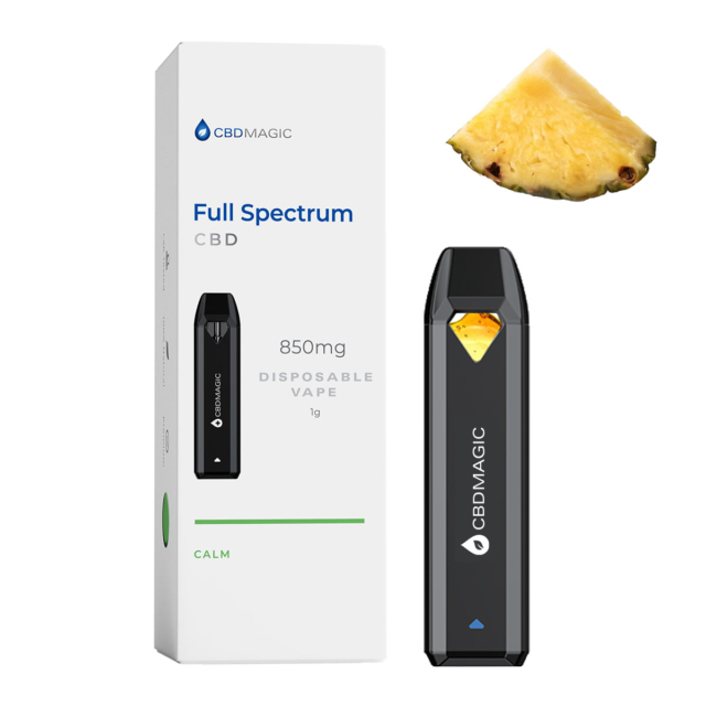 Full Spectrum CBD Vape for Calm 850mg Pineapple