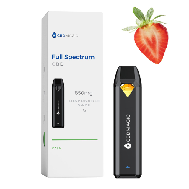 Full Spectrum CBD Vape for Calm 850mg Strawberry