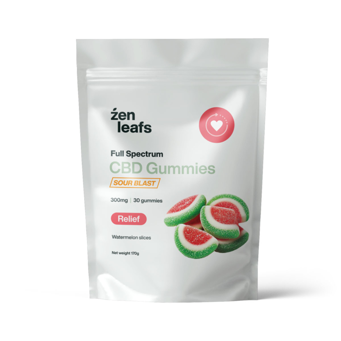 Full Spectrum Sour Watermelon CBD Gummies for Relief 300mg