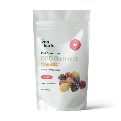 Full Spectrum Sour Vegan CBD Gummies 900mg for Relief